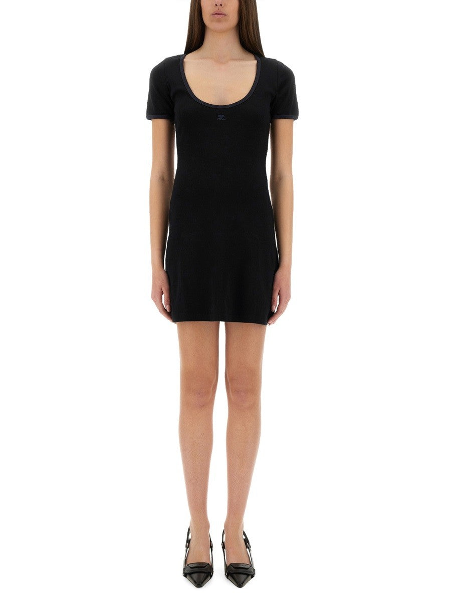 COURREGES - ’Holistic Contrast’ Mini Dress - Home-&gt;Woman-&gt;Clothing-&gt;Dresses
