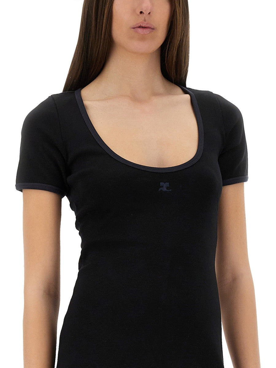 COURREGES - ’Holistic Contrast’ Mini Dress - Home-&gt;Woman-&gt;Clothing-&gt;Dresses