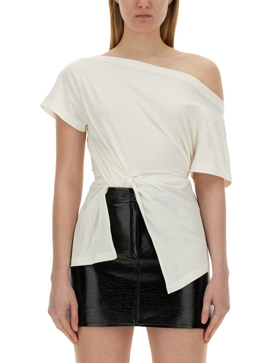 COURREGES - Courreges Boat Neck T Shirt - Women’s Tops