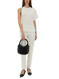 COURREGES - Courreges One Shoulder T Shirt In Scuba - Women’s Tops