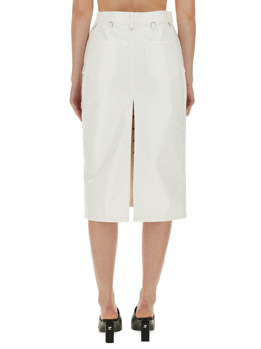 COURREGES - Courreges Skirt With Buttons - Women’s Clothing