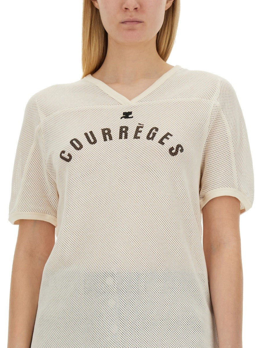 COURREGES - Courreges T Shirt With Logo - Women’s Tops