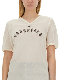 COURREGES - Courreges T Shirt With Logo - Women’s Tops