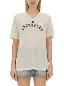 COURREGES - Courreges T Shirt With Logo - Women’s Tops