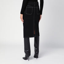 Courreges - Courreges Courrèges Black denim midi skirt - Skirts