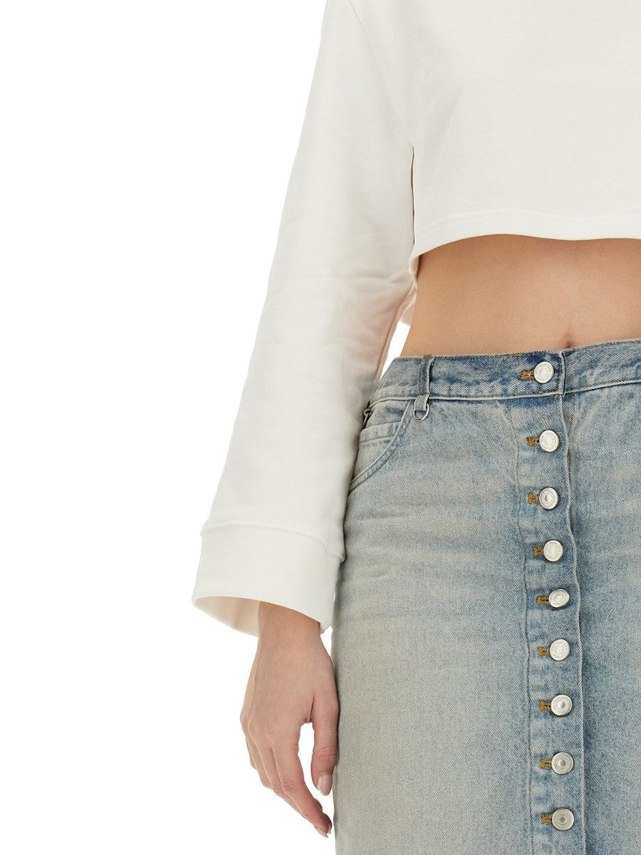 COURREGES - Courreges Cropped Sweatshirt - Women’s Sweatshirts