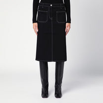 Courreges - Courreges Courrèges Black denim midi skirt - Skirts
