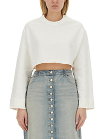COURREGES - Courreges Cropped Sweatshirt - Women’s Sweatshirts