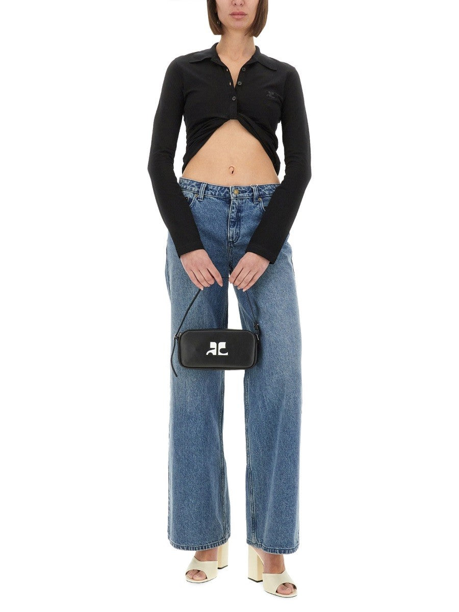COURREGES - Courreges Cropped Polo Shirt ’Twist’ - Women’s Tops