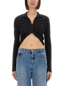 COURREGES - Courreges Cropped Polo Shirt ’Twist’ - Women’s Tops