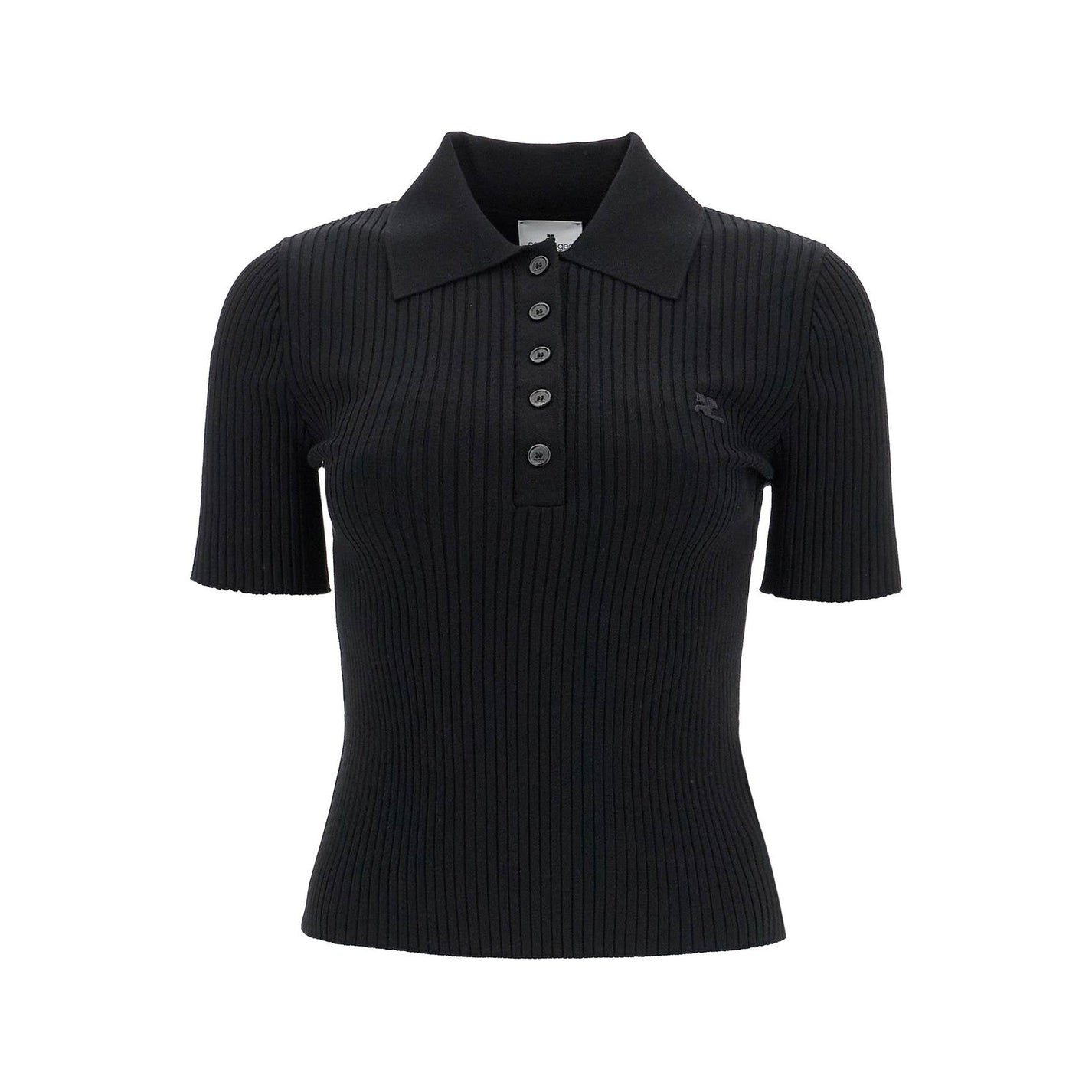 Courreges - Courreges short-sleeved ribbed polo - Topwear
