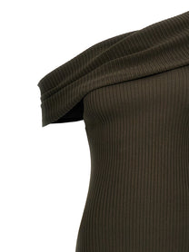 COURREGES - COURREGES - ’Twist Rib Knit Long’ dress - Women’s Bottoms