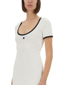 COURREGES - ’Holistic Contrast’ Mini Dress - Home-&gt;Woman-&gt;Clothing-&gt;Dresses