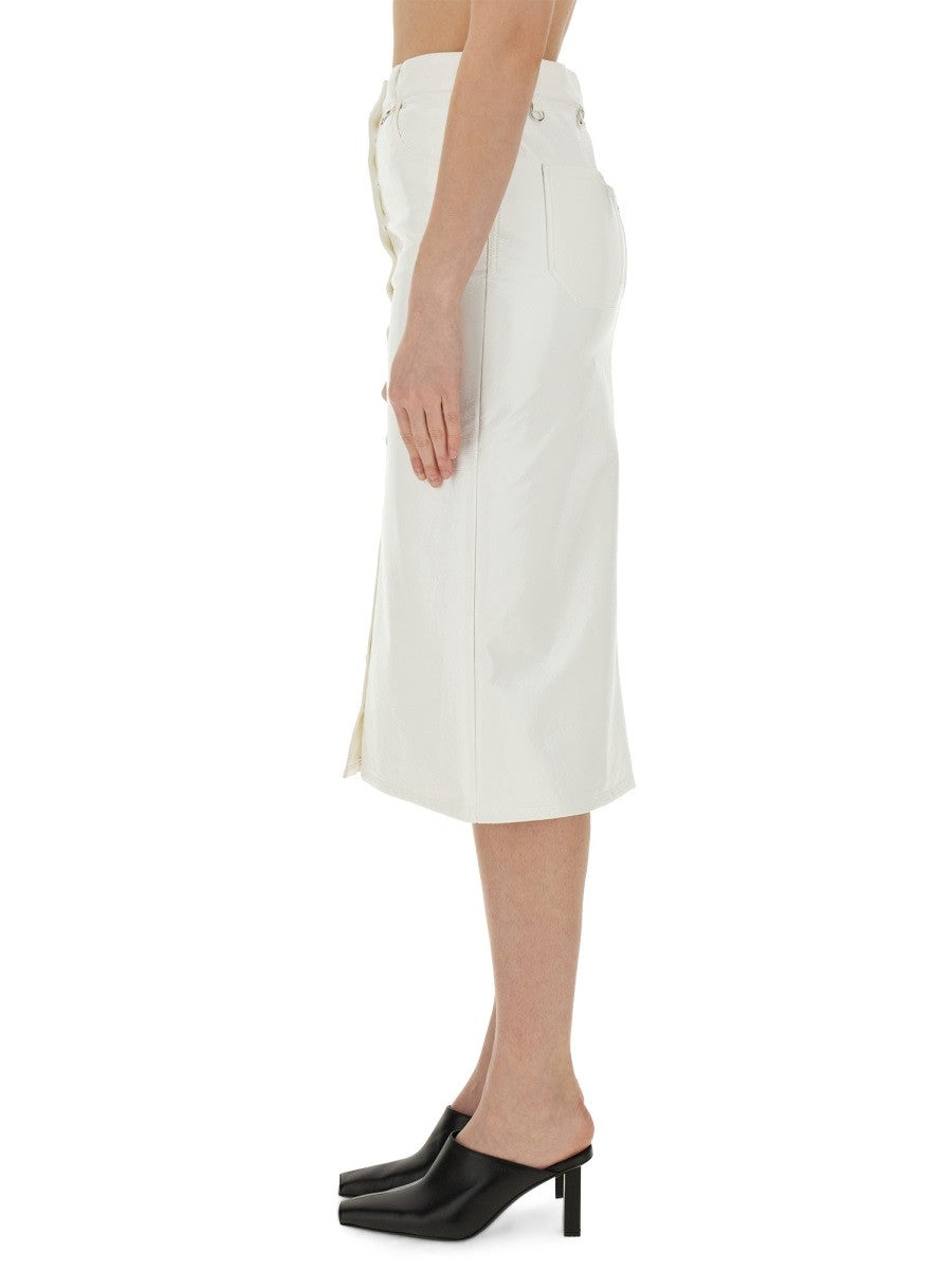 COURREGES - Courreges Skirt With Buttons - Women’s Clothing