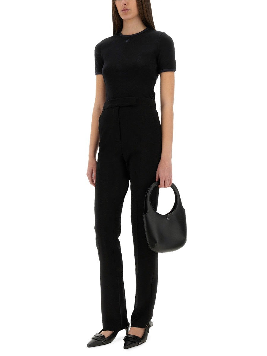 COURREGES - ’Heritage Contrast’ T Shirt - Home-&gt;Woman-&gt;Clothing-&gt;t-shirts