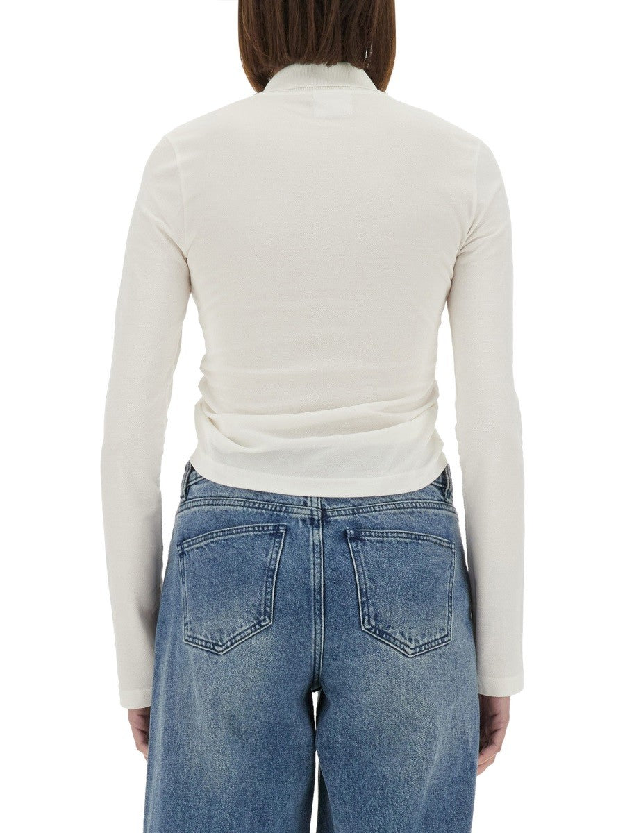 COURREGES - Courreges Cropped Polo Shirt ’Twist’ - Women’s Tops