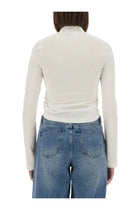 courrèges Women's Cropped Polo Shirt Twist White, view 4