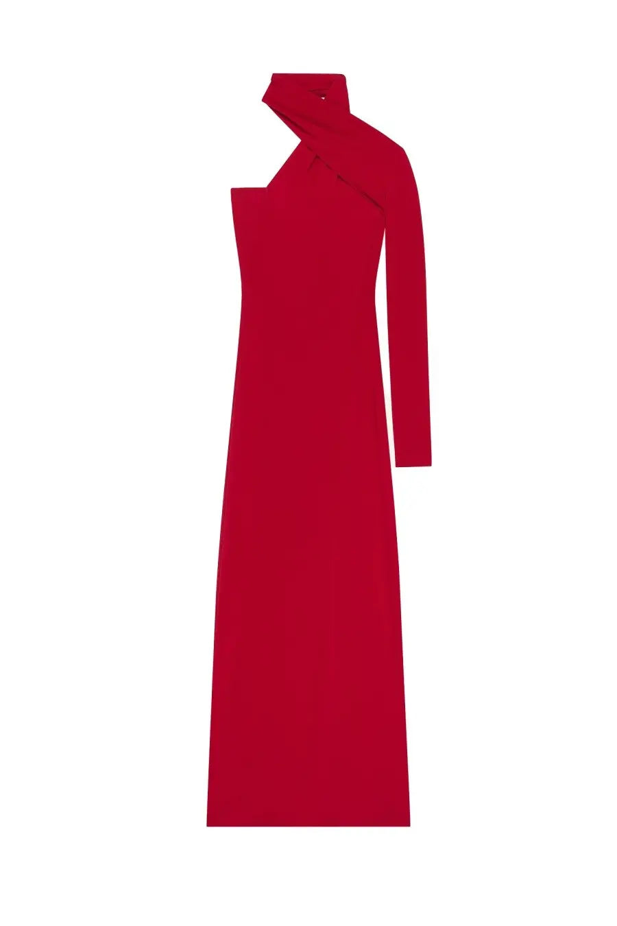 courrèges Women's Draped One Shoulder Dress Red
