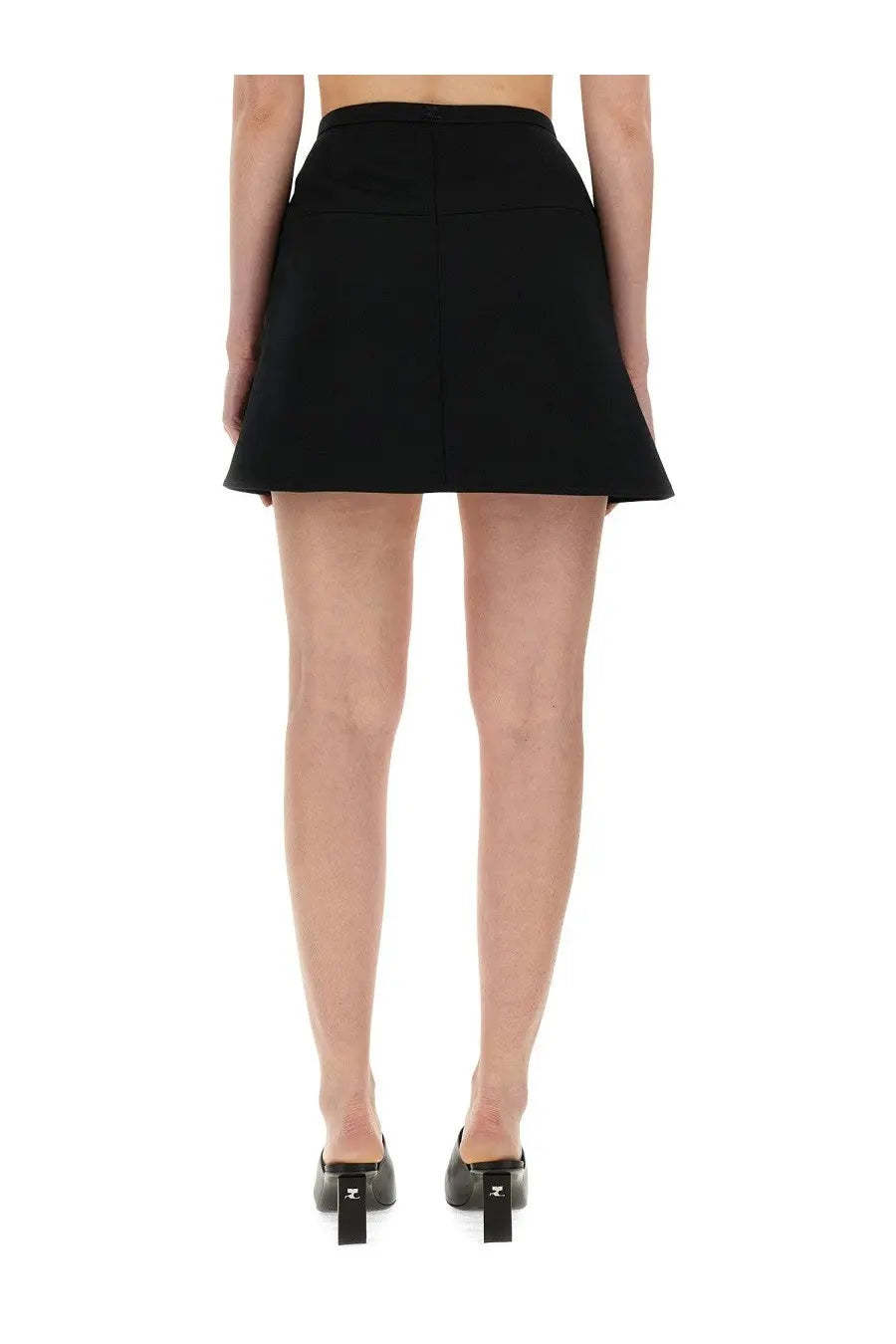 courrèges Women's Ellipse Mini Skirt Black, view 3