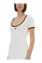 courrèges Women's Holistic Contrast Mini Dress White, view 4