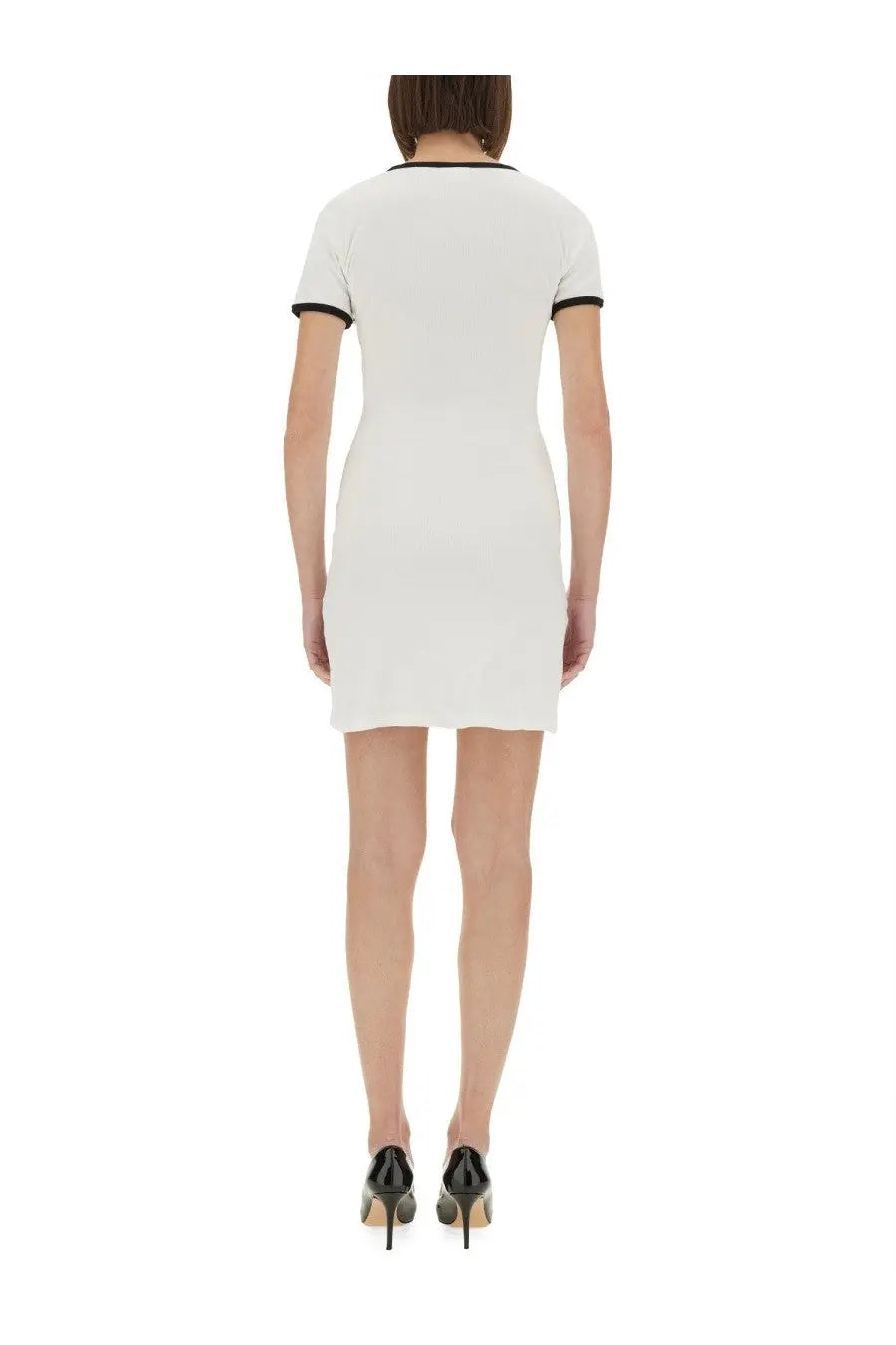 courrèges Women's Holistic Contrast Mini Dress White, view 3