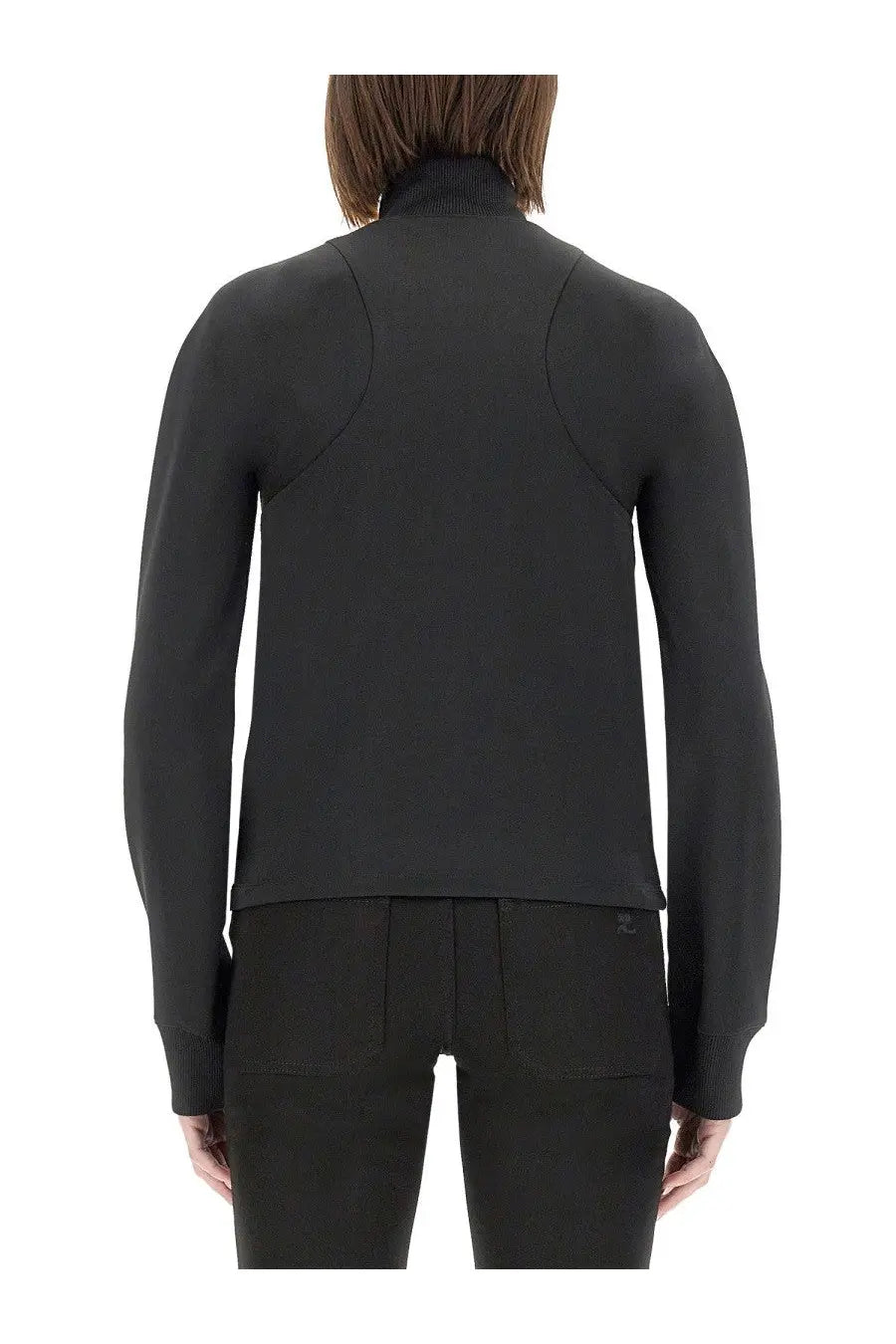 courrèges Women's Interlock Scuba Jacket Black, view 3