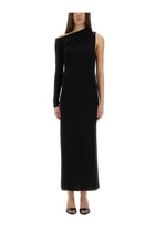 courrèges Women's Long One Shoulder Dress Black
