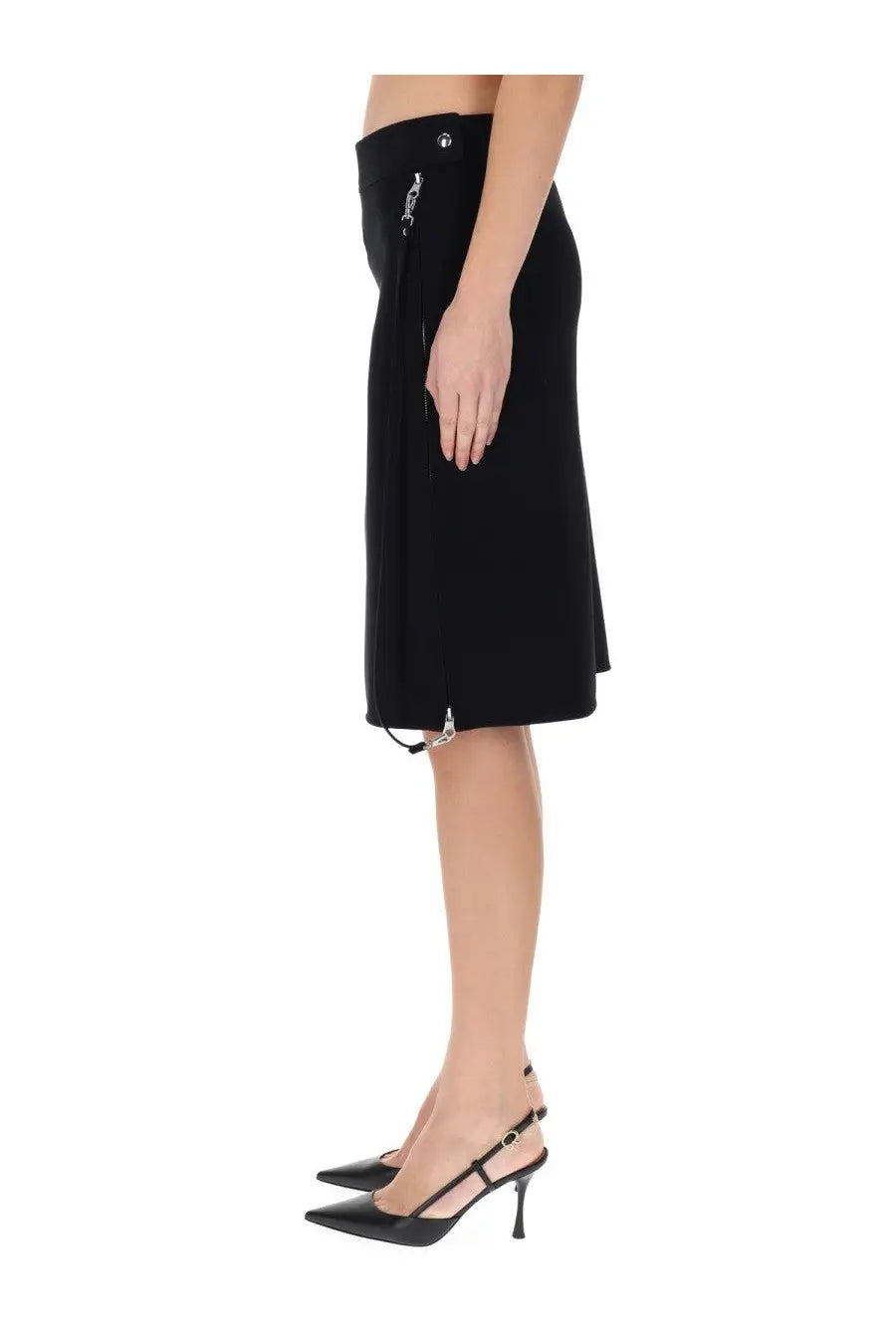 courrèges Women's Midi Skirt Black, view 4
