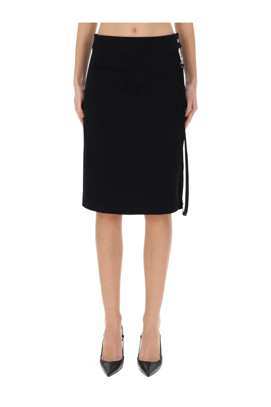 courrèges Women's Midi Skirt Black, view 3