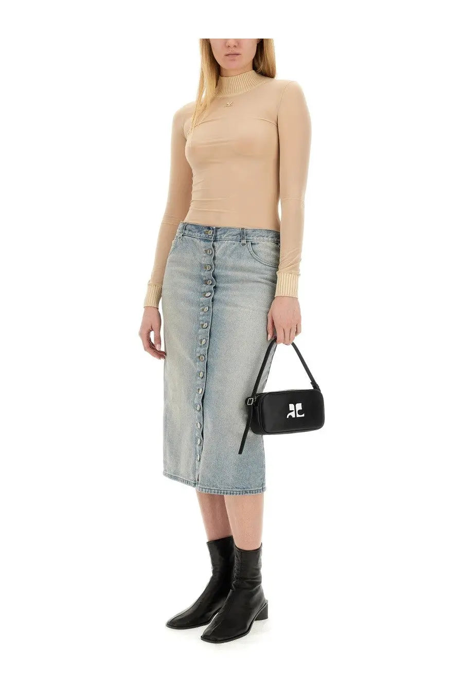 courrèges Women's Midi Skirt Blue, view 2