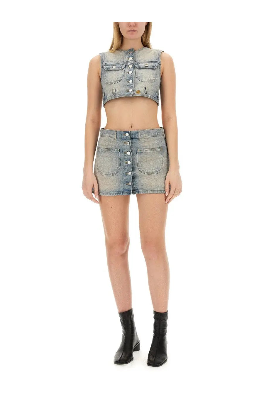 courrèges Women's Mini Skirt Blue, view 2