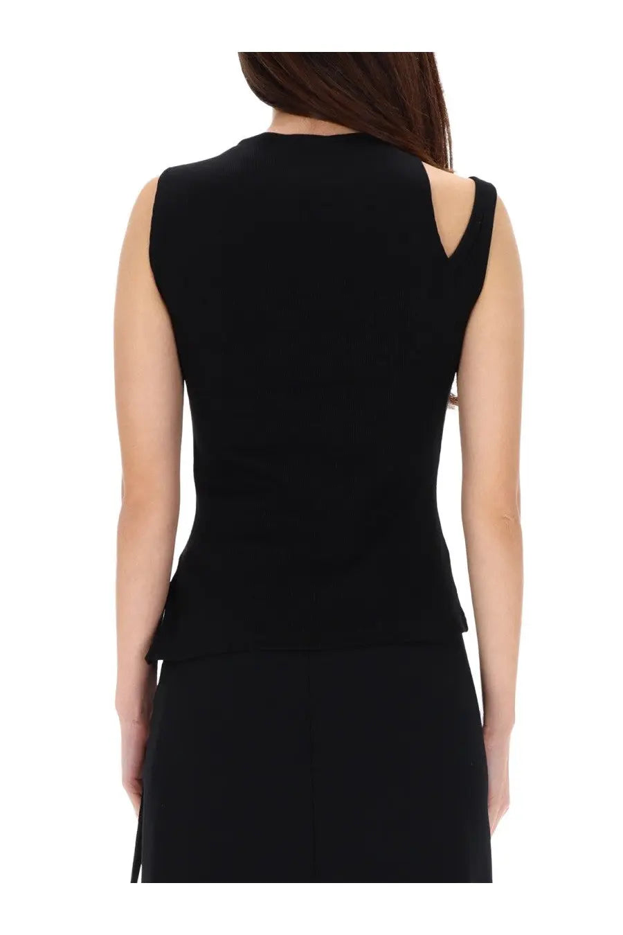 courrèges Women's Oblique 90S Top Black, view 4