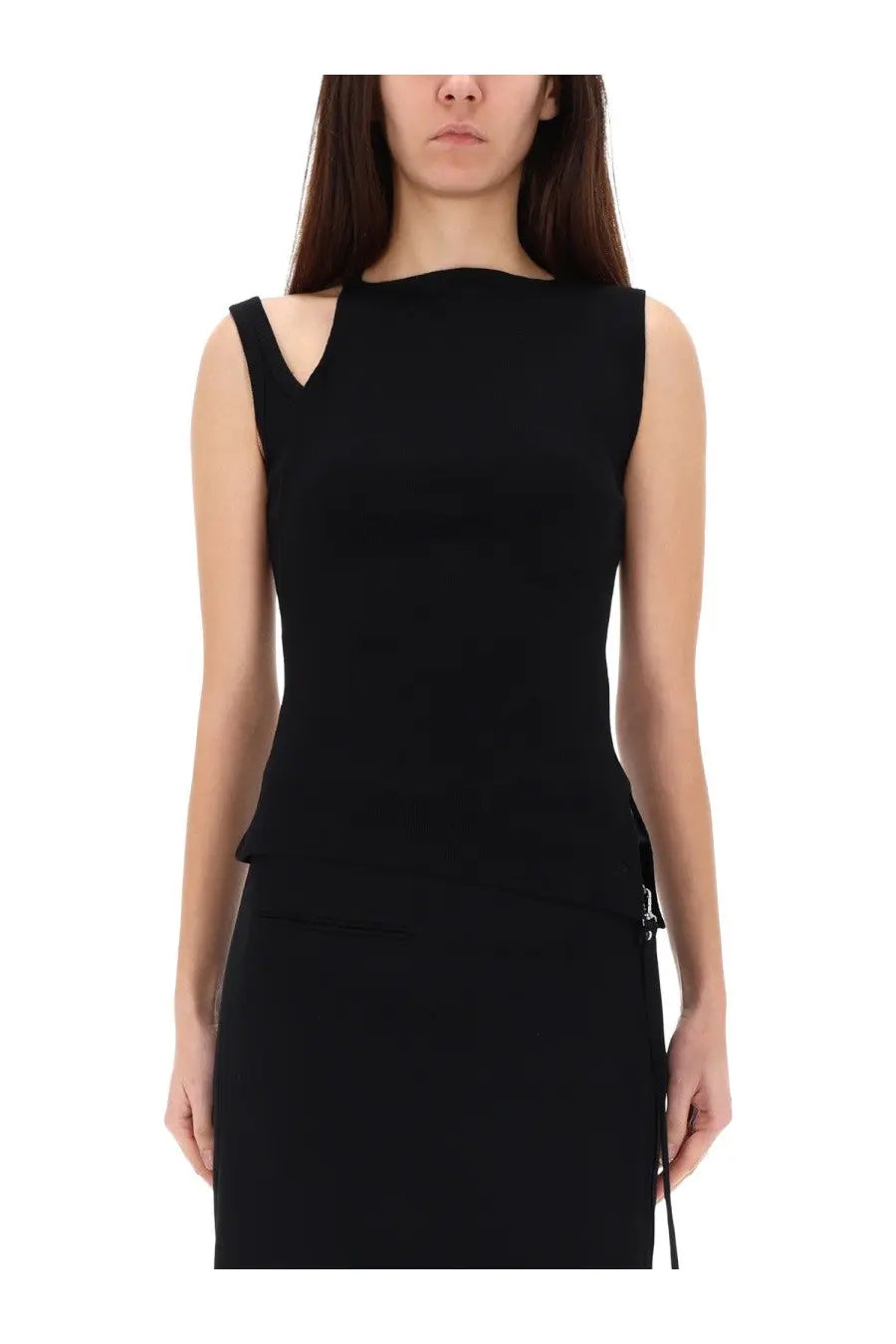 courrèges Women's Oblique 90S Top Black, view 3