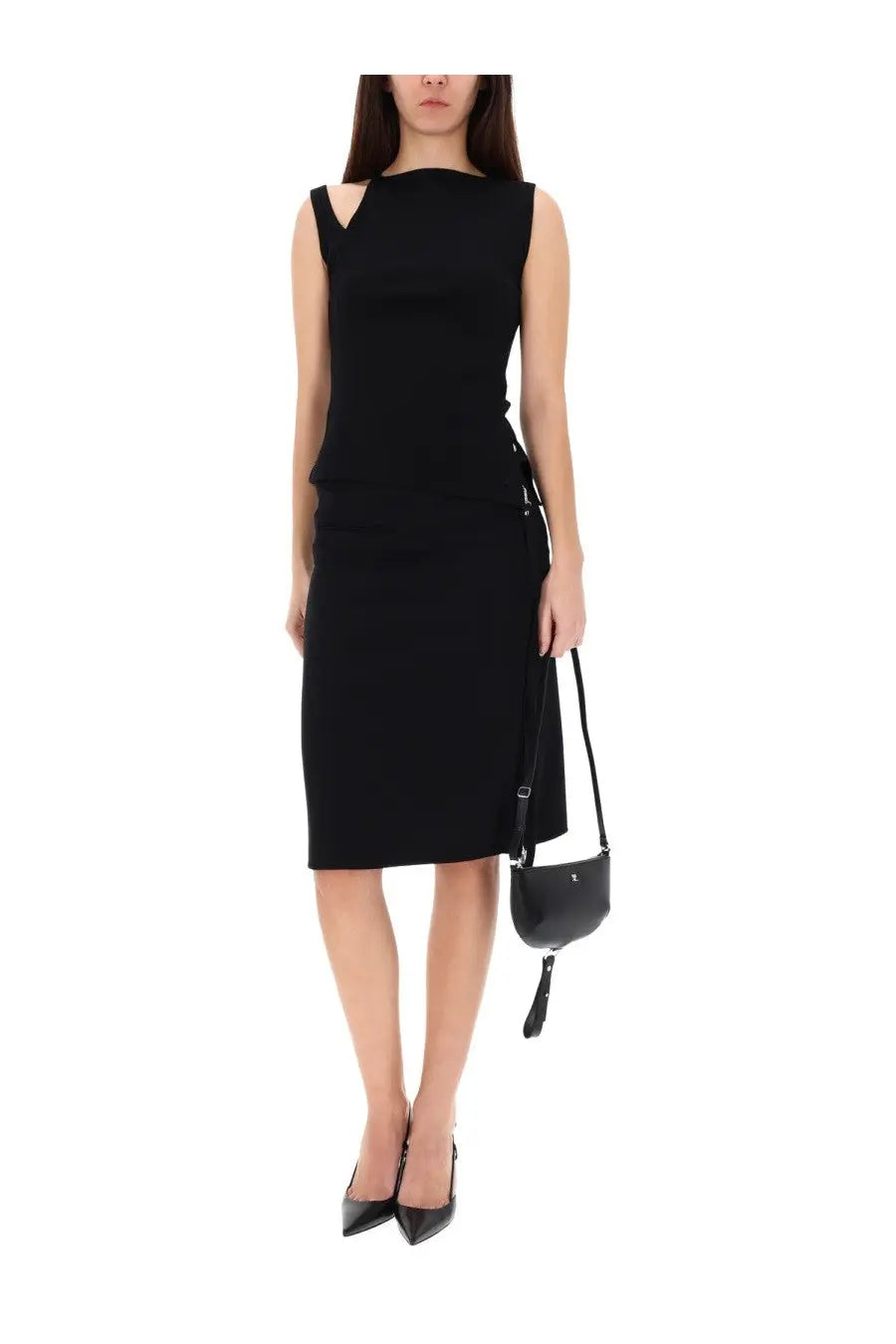 courrèges Women's Oblique 90S Top Black, view 2