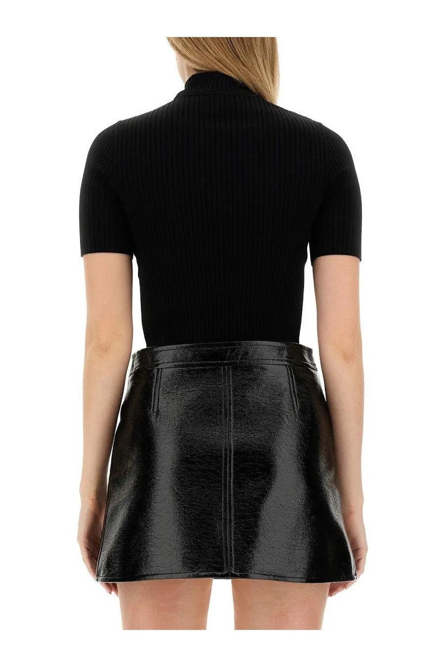 courrèges Women's Reedition Knitted Shirt Black, view 3