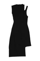 courrèges Women's Ribbed Oblique Dress Black, view 5