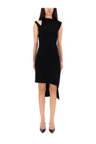 courrèges Women's Ribbed Oblique Dress Black, view 3