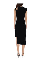 courrèges Women's Ribbed Oblique Dress Black, view 4