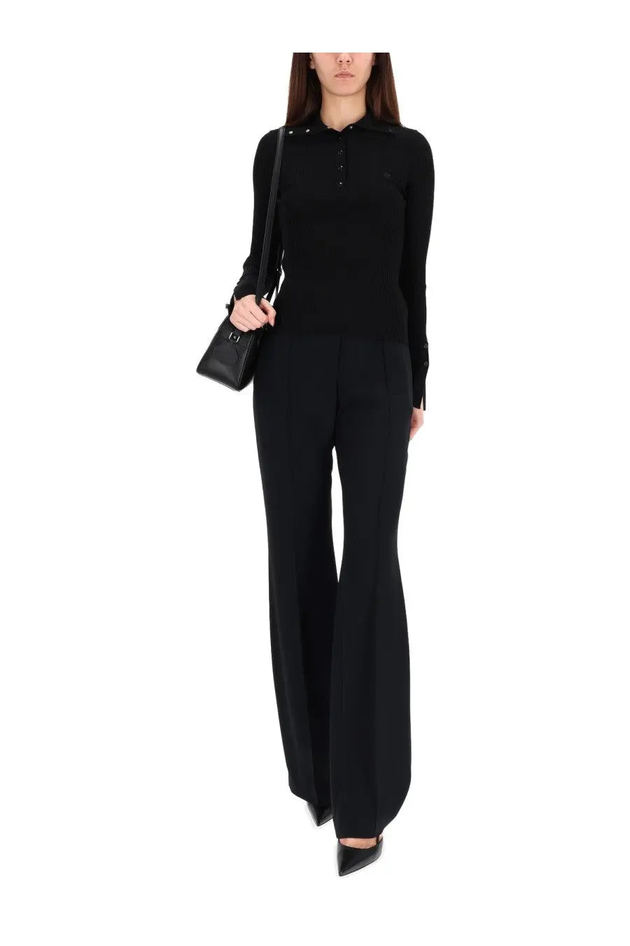 courrèges Women's Ribbed Polos Black, view 2