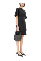 courrèges Women's Short Cotton Dress Black, view 2