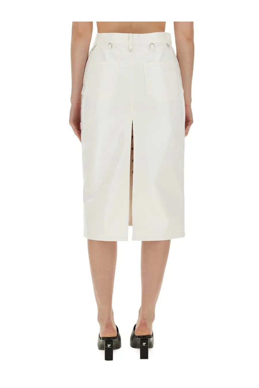 courrèges Women's Skirt White, view 3