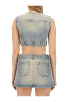 courrèges Women's Top Cropped Blue, view 3