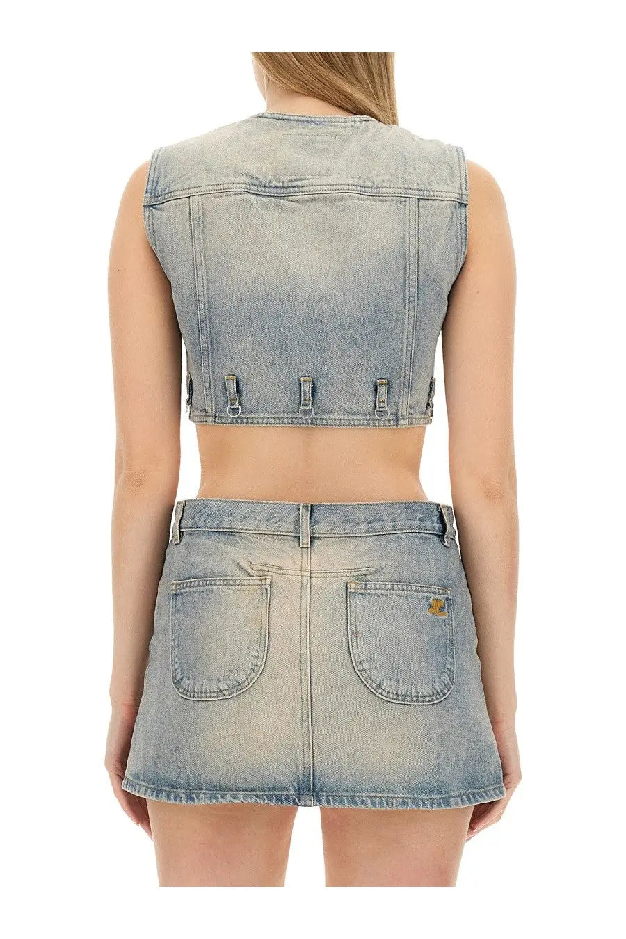 courrèges Women's Top Cropped Blue, view 3