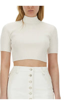 courrèges Women's Top Cropped White, view 4