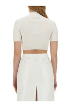 courrèges Women's Top Cropped White, view 3