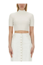 courrèges Women's Top Cropped White