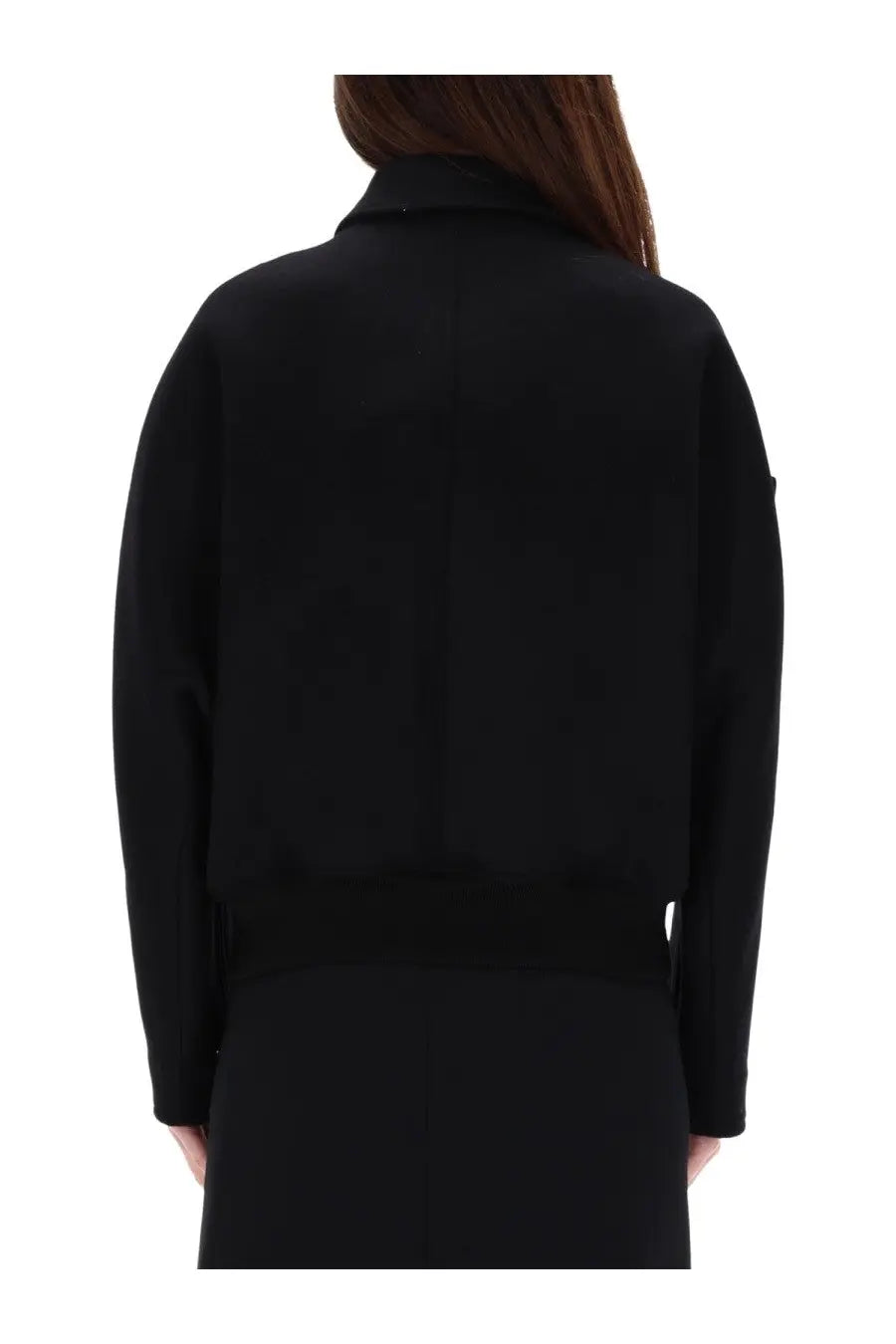 courrèges Women's Wool Bomber Jacket Black, view 4