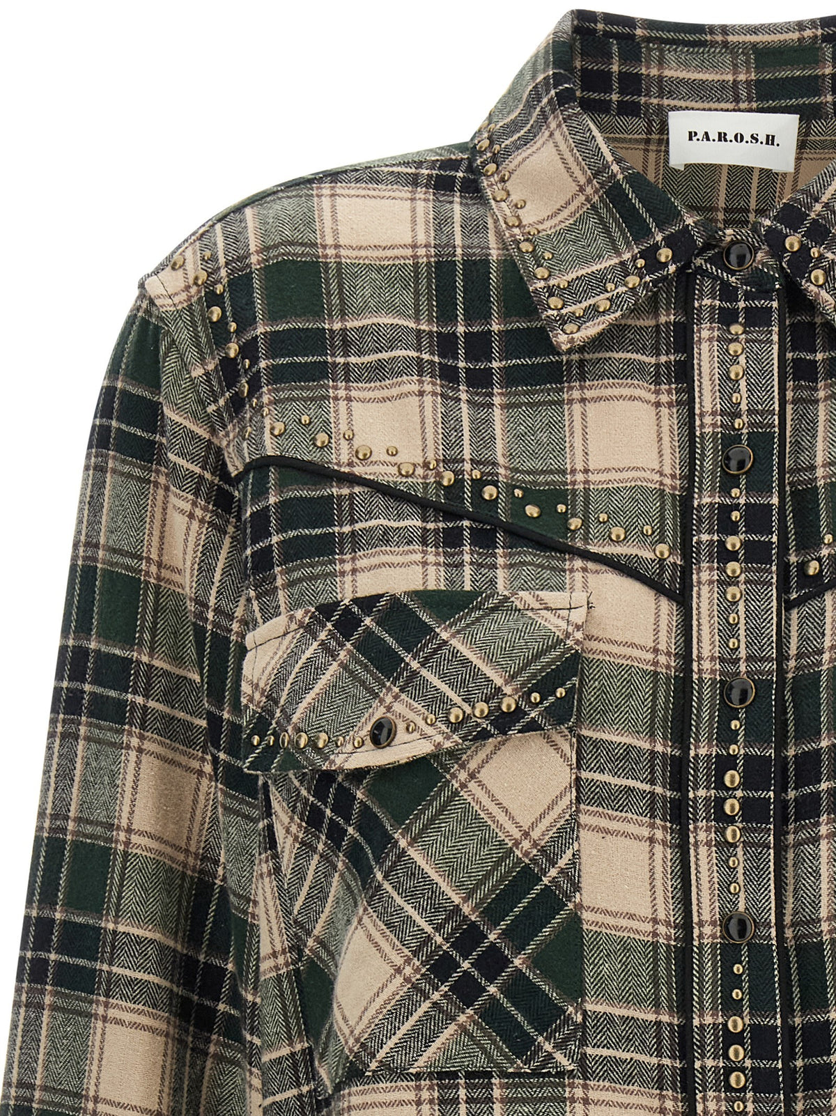 Parosh Cowboy Shirt Green
