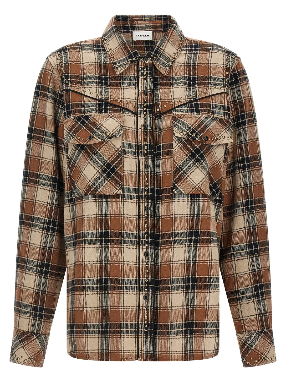 Parosh Cowboy Shirt Brown