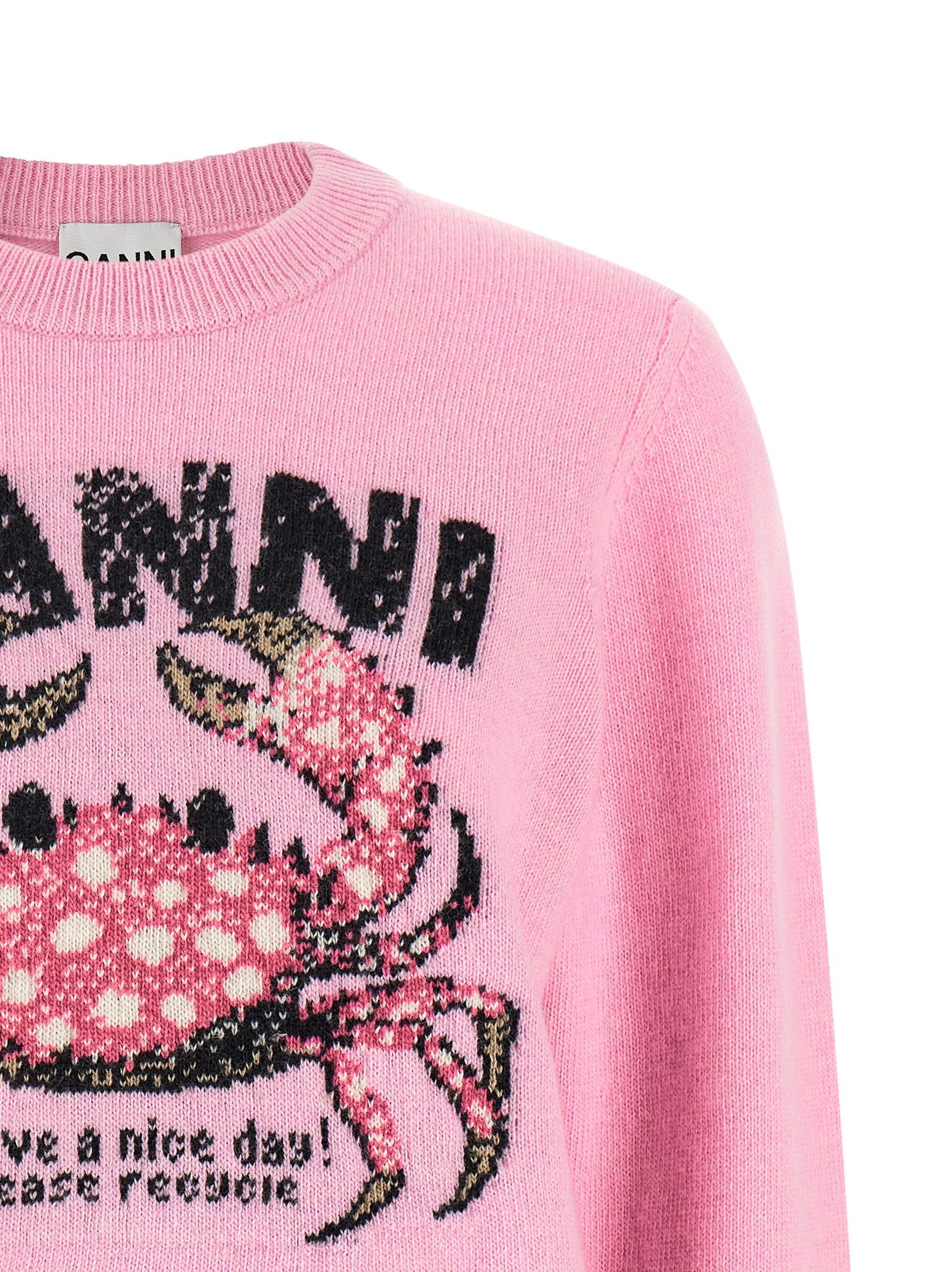 Ganni Crab Sweater Blue